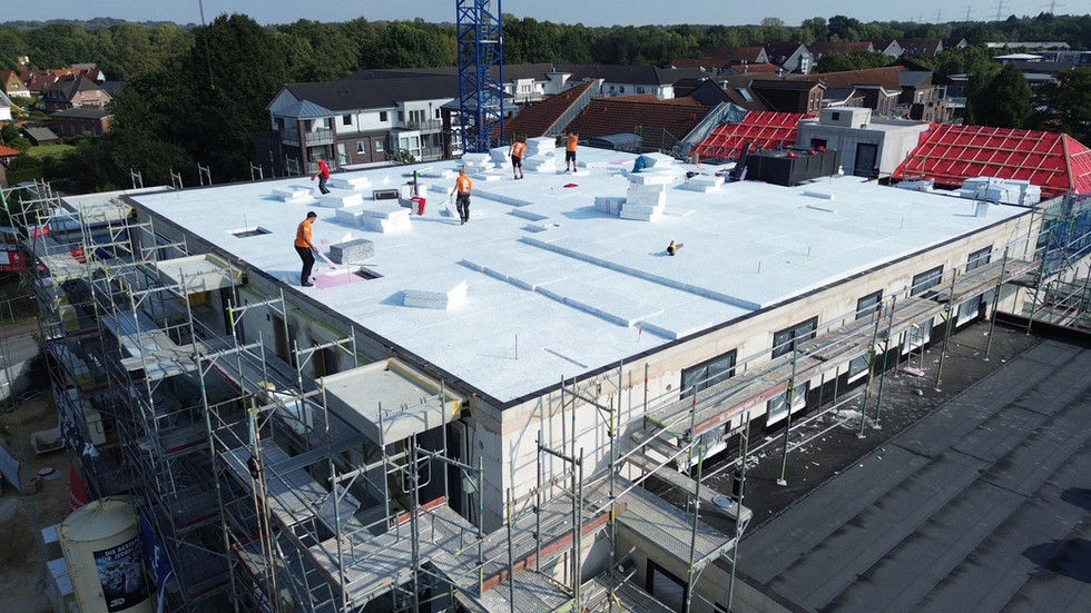 Flachdach fotografiert von oben von der Firma ELEZI