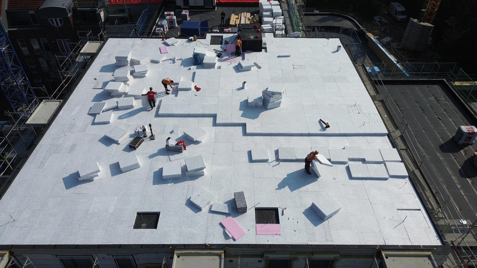 Flachdach fotografiert von oben von der Firma ELEZI