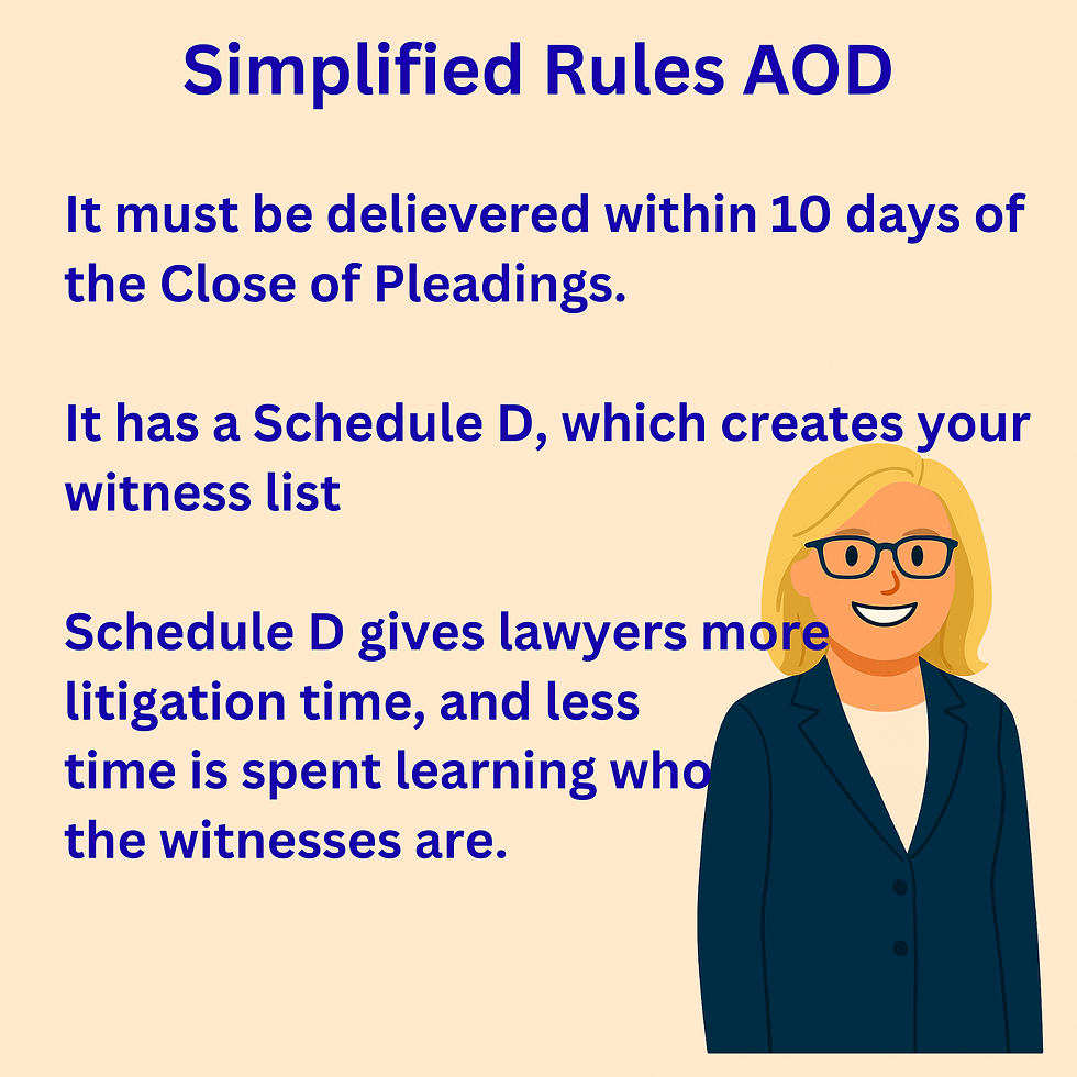 The Importance of Schedule D in Simplified Rules (SR) Affidavit of Documents