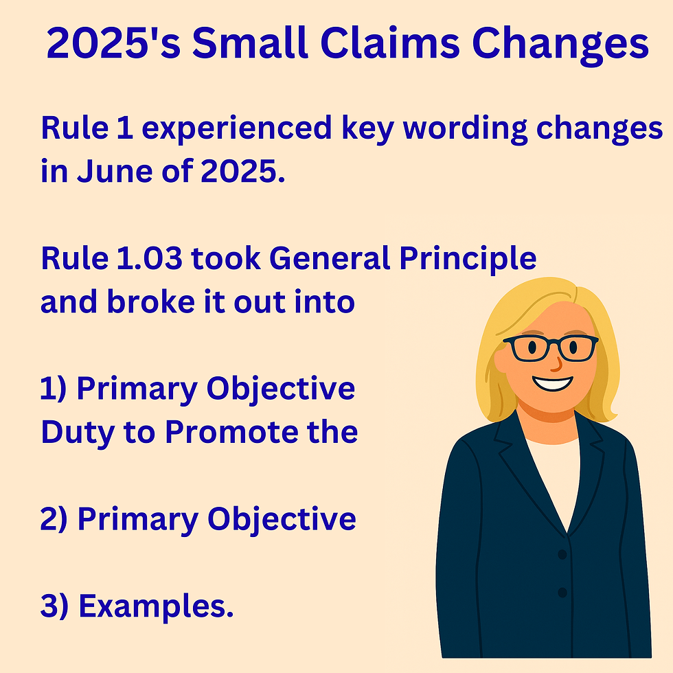 Understanding the 2025 Changes to Rule 1 of the Small Claims Court and the intended impact