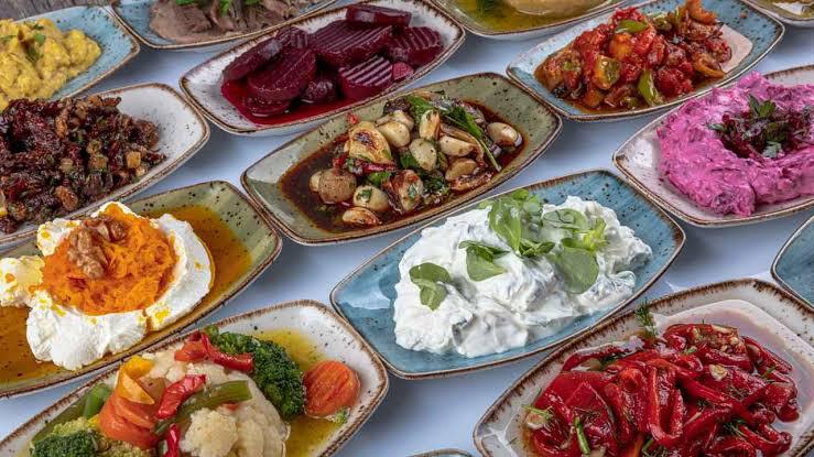 Arranged Food and Objects