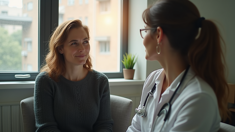 Close-up view of a comforting counseling session with a counselor and a client