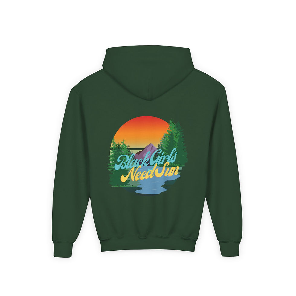 Thumbnail: Summer 2025 Black Girls Need Sun | Youth Heavy Blend Hooded Sweatshirt