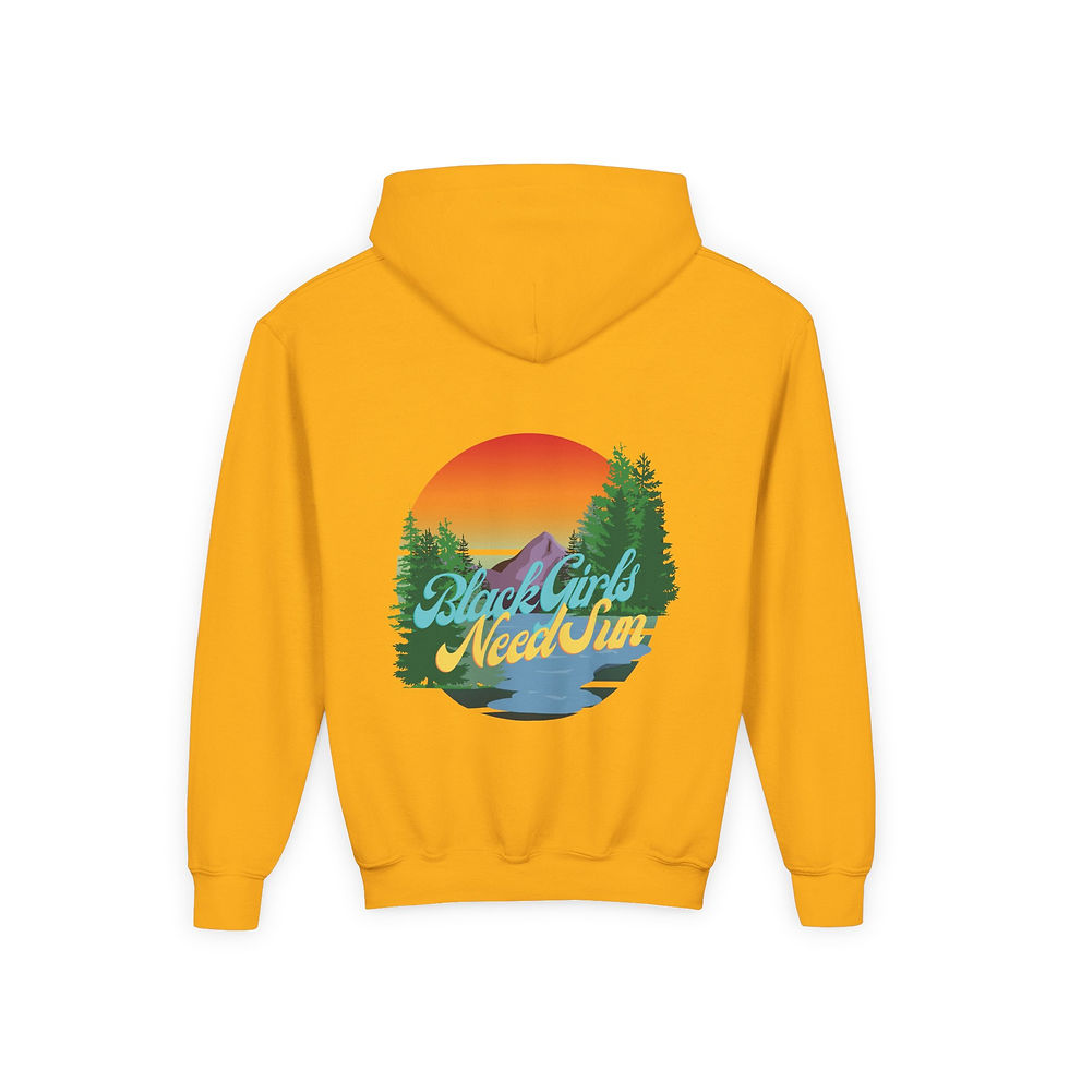 Thumbnail: Summer 2025 Black Girls Need Sun | Youth Heavy Blend Hooded Sweatshirt