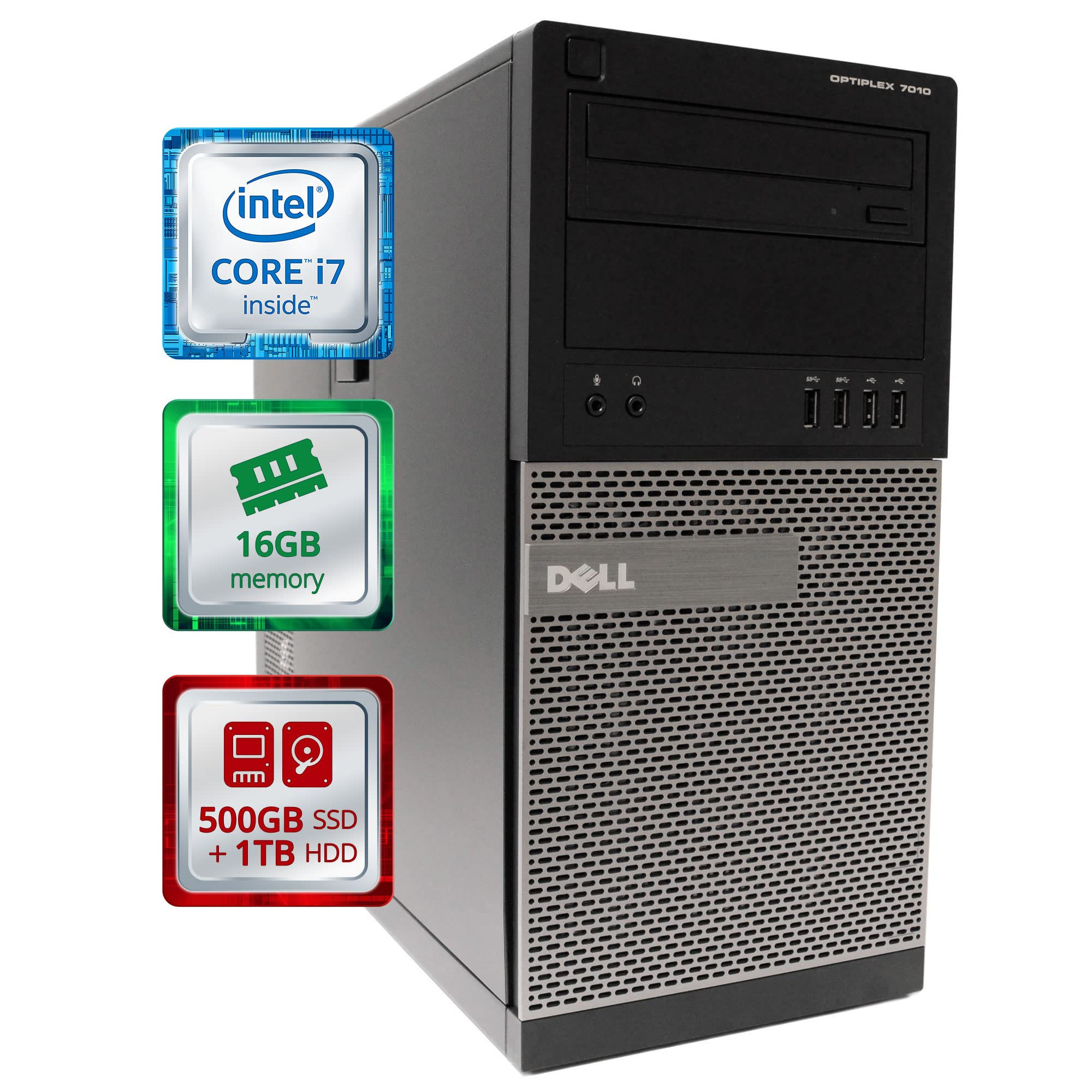 Dell OptiPlex 7010 Desktop Computer Tower | Quad Core Intel i7 (3.9GHz Turbo) | 