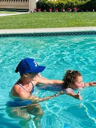 Kate teaching swim lessons in Los Angeles