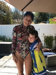 Kate teaching swim lessons in Los Angeles