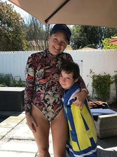 Kate teaching swim lessons in Los Angeles