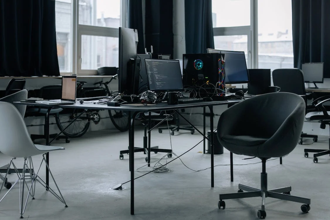 Office Table with Computers