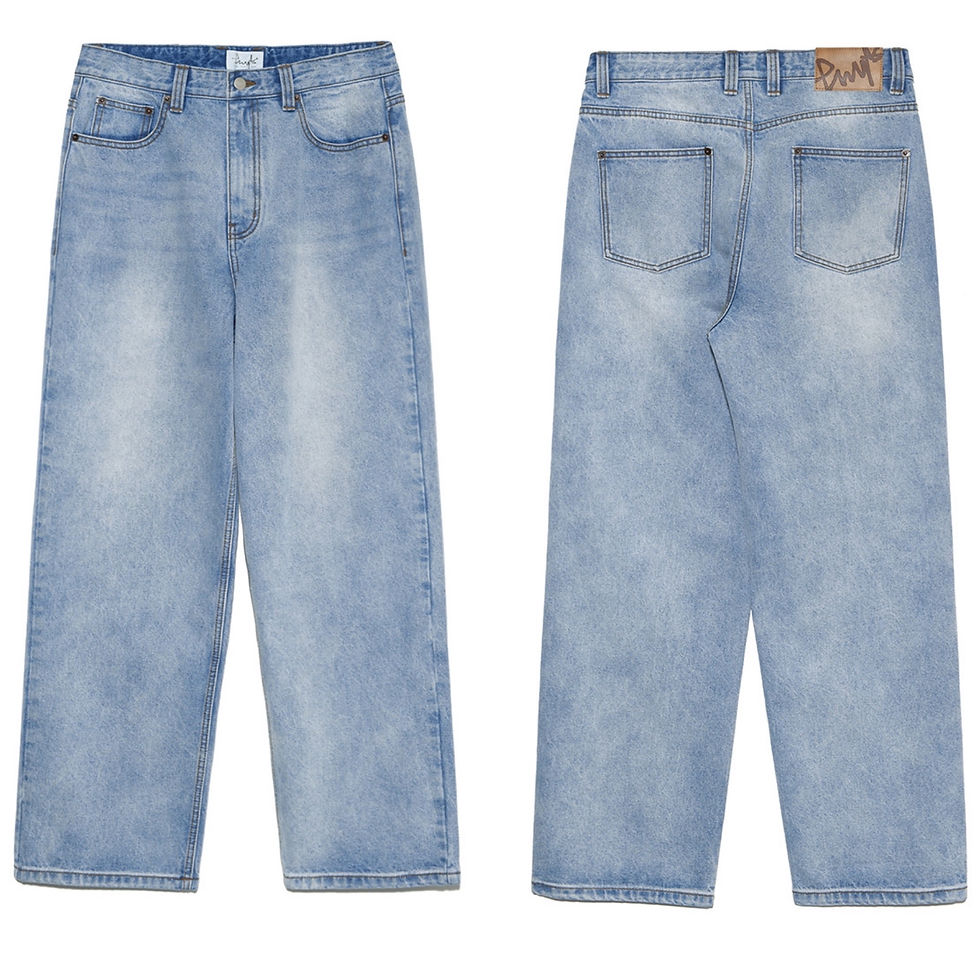 縮圖：●預訂貨品●韓國品牌 🇰🇷 Phyps Washed Wide Denim Pants