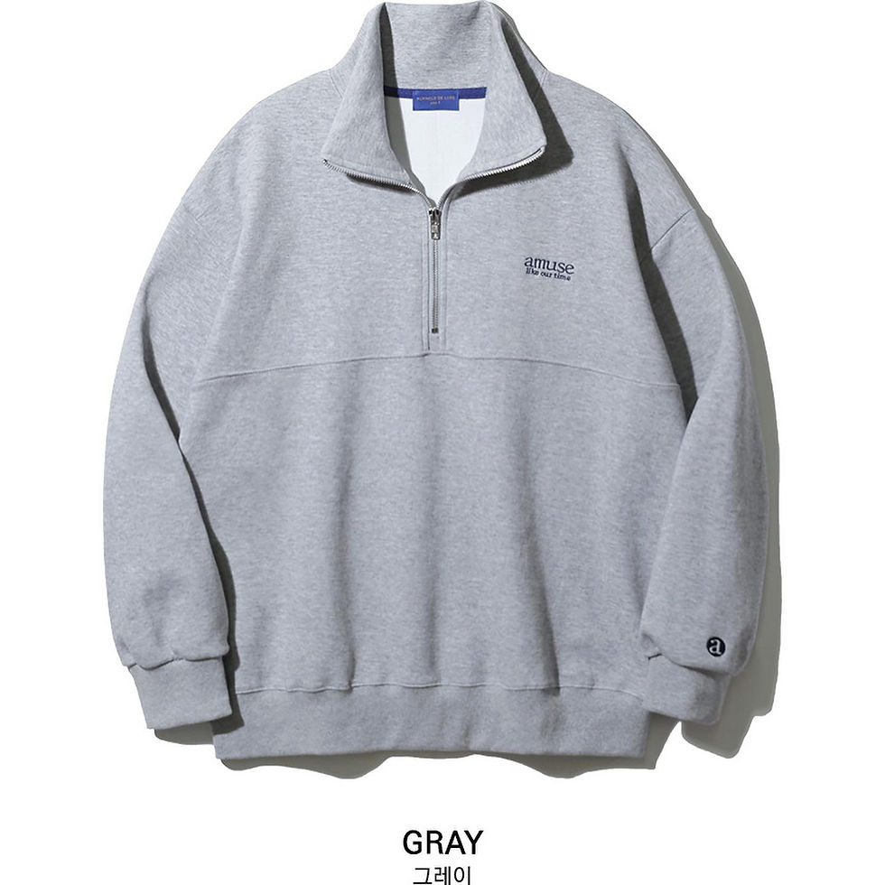 縮圖：●預訂貨品● 韓國品牌🇰🇷男女裝 Alvinclo Amuse Half Zip Sweatshirt