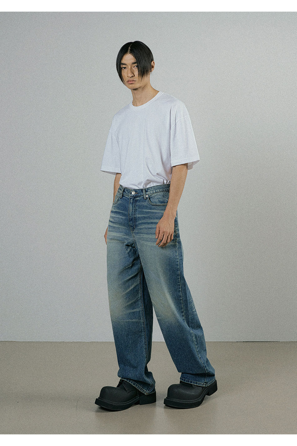 縮圖：●預訂貨品● 韓國品牌🇰🇷 Litail Washed Print Denim Pants