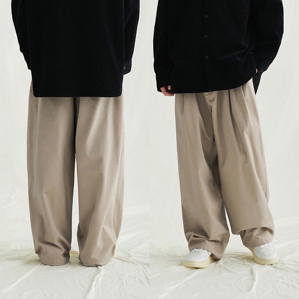 縮圖：●預訂貨品●韓國品牌 🇰🇷 Melange Master Wide Tuck Pants
