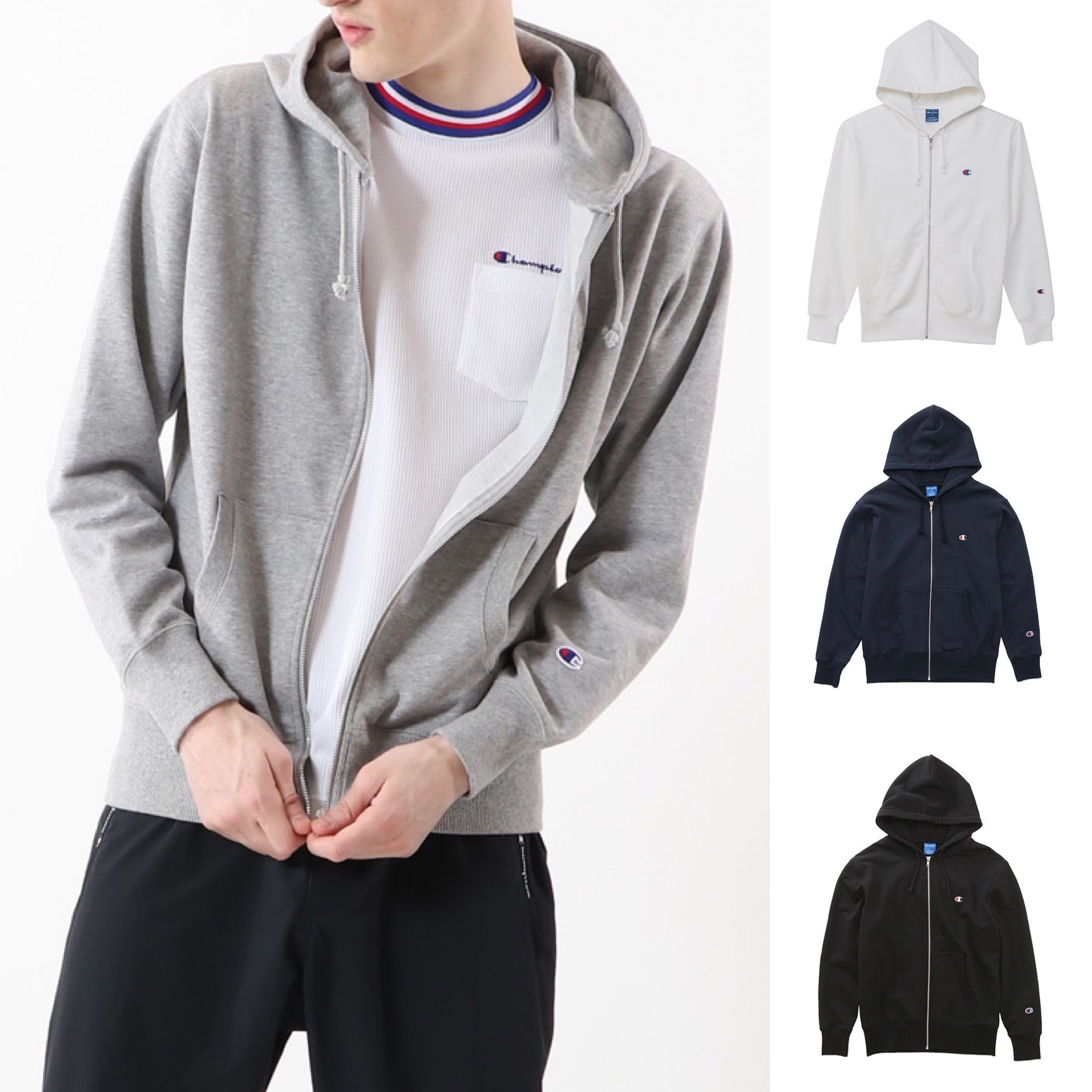 ●預訂貨品● 日版Champion Small Logo Cotton Jacket with Hooded