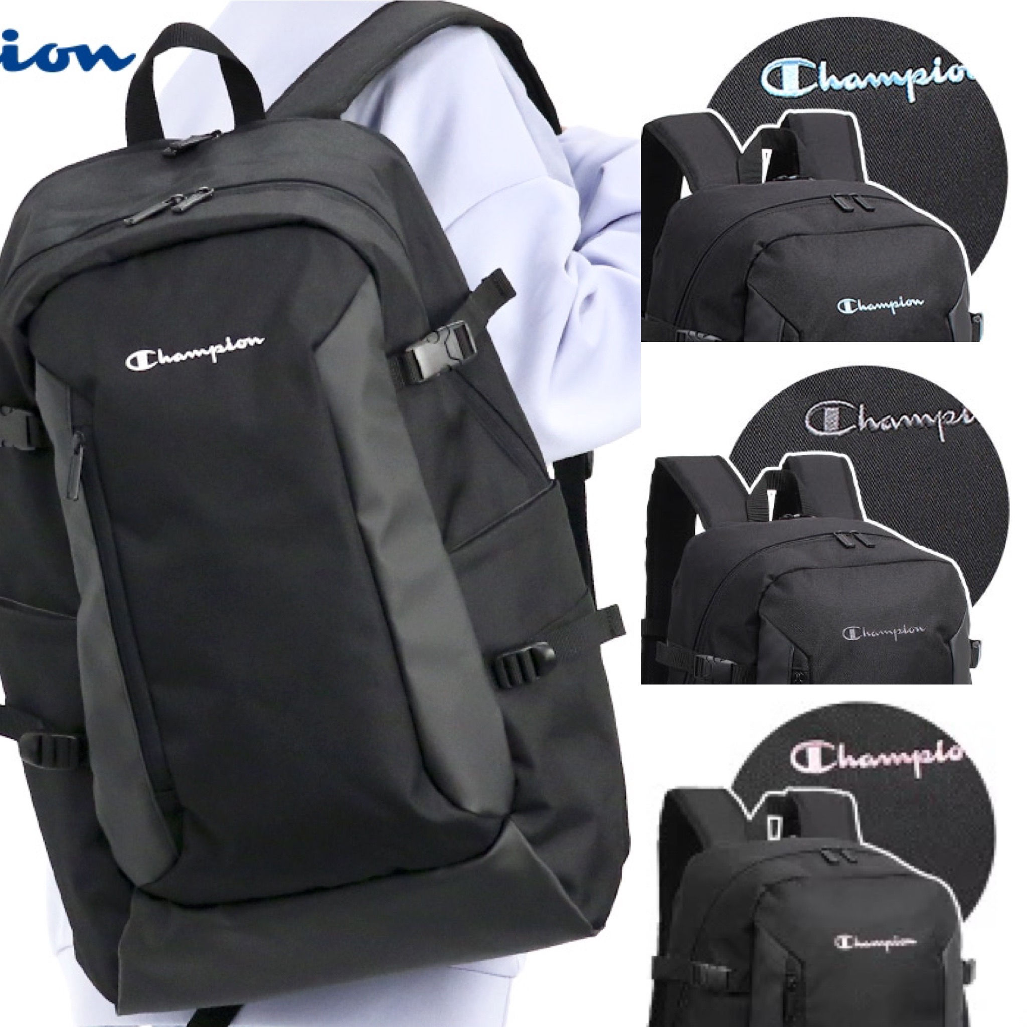 ●預訂貨品● 日版🇯🇵Champion Large Capacity Laptop Storage 35L Black Backpack