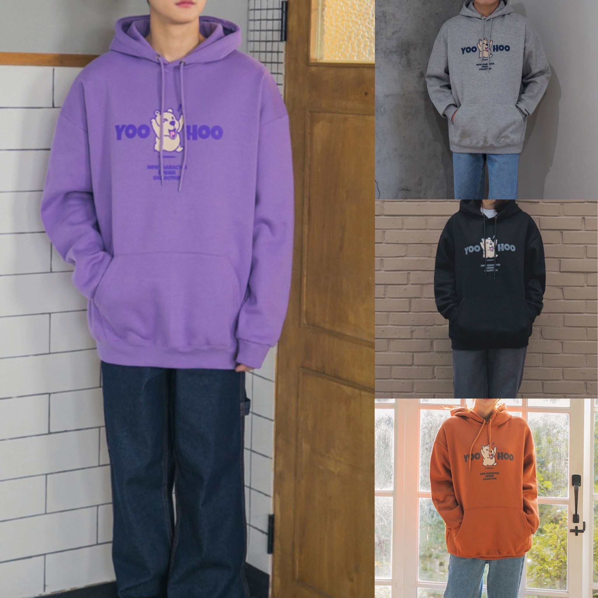 ●預訂貨品● 韓國品牌 Alvinclo YooHoo Overfit Hoodie