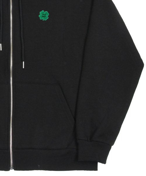 縮圖：●預訂貨品● Graver Unisex Clover Smile Emb. Hooded Zip Jacket