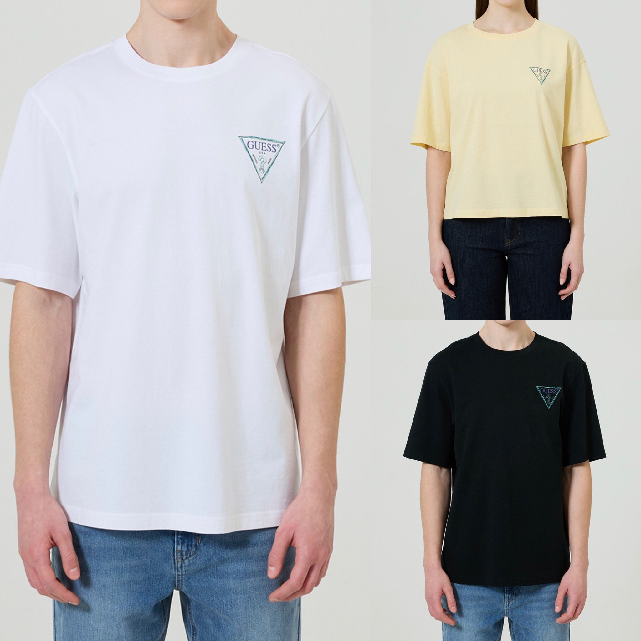 ●預訂貨品● 韓國品牌 🇰🇷Guess Chest Triangular Logo S/S Tee