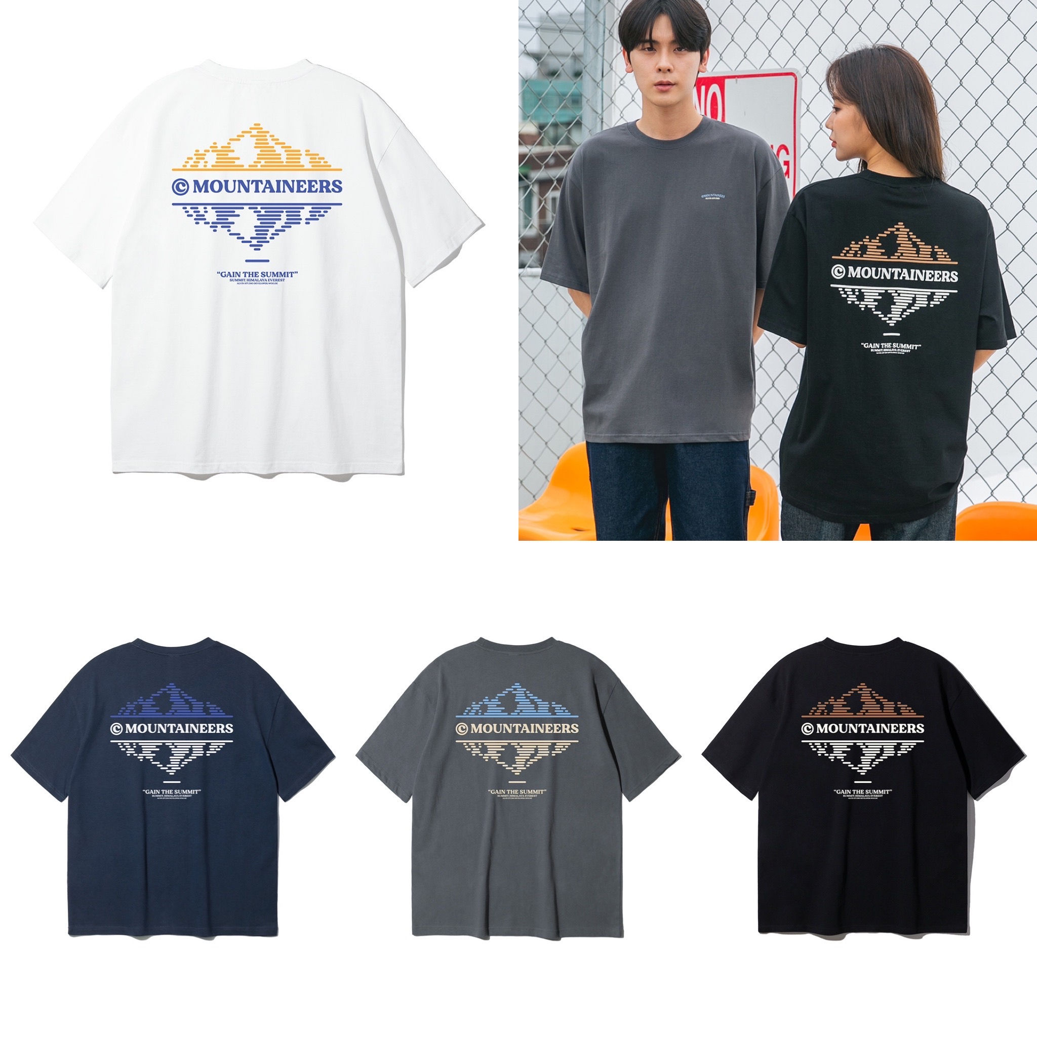 ●預訂貨品● 韓國品牌🇰🇷Alvinclo Unisex Symmetry Mountain Overfit S/S Tee