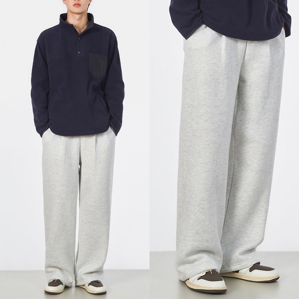 縮圖：●預訂貨品● 韓國品牌 🇰🇷 GLW Pleated Wide Sweat Pants