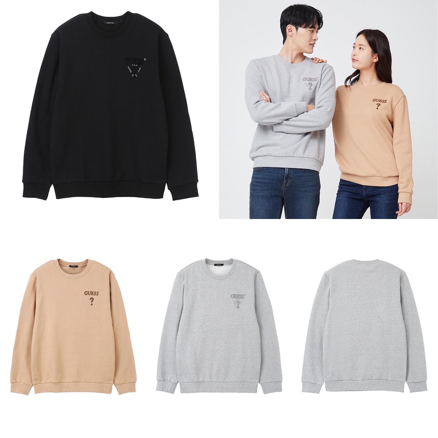 ●預訂貨品● 男女裝 Guess Unisex Bookle Emb. Rimless Triangle Sweatshirt