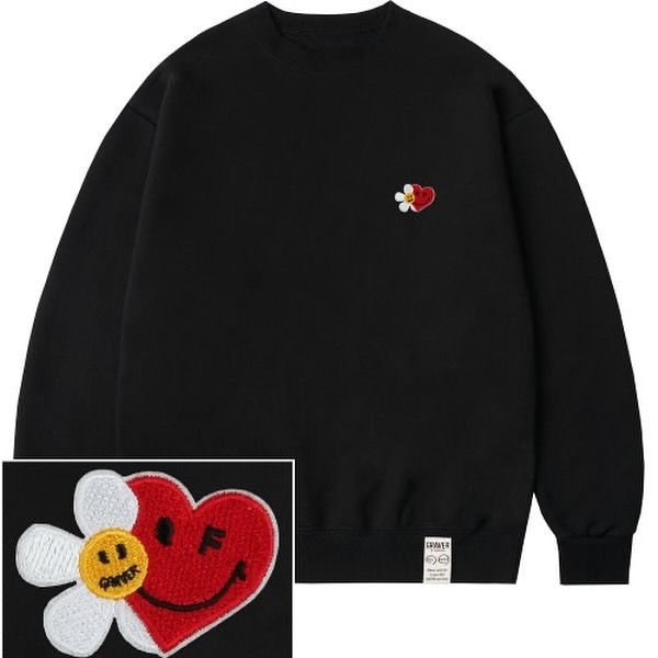 縮圖：●預訂貨品● Graver Unisex Flower Heart Emb. Sweatshirt