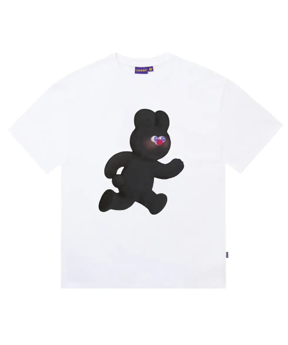 縮圖：●預訂貨品● 韓國品牌🇰🇷 Laugher King Bear and Run Printed Logo S/S Tee