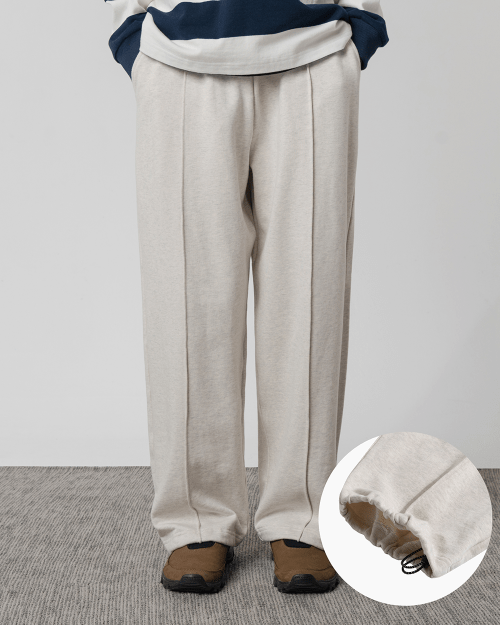 縮圖：●預訂貨品● 韓國品牌 🇰🇷 Dimitri Black Wide String Sweat Pants