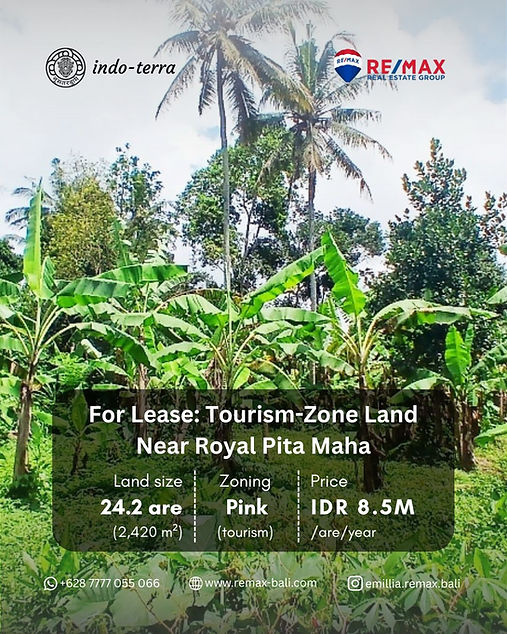 Land for Lease in Kedewetan Roadside