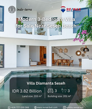 3br villa for sale in Seseh