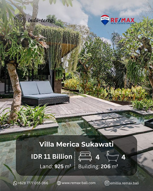 Freehold 4 Bedroom Villa in Sukawati Ubud