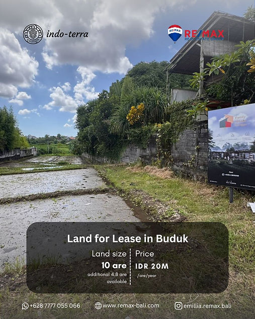 Land for leasehold in Buduk Mengwi
