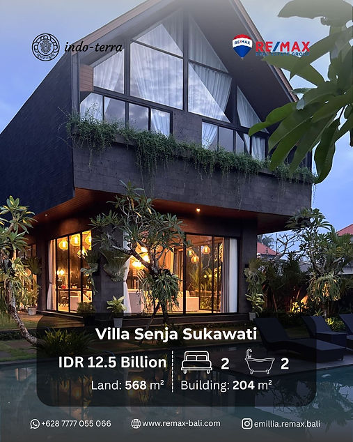 2 Bedroom Luxurious Villa For Sale Freehold in Sukawati Ubud