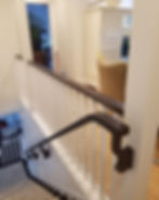 Custom Interior Railing with Wood Spindles