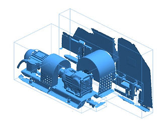 Esteira transportadora analisada pela Engetex por meio da apreciação de risco em 3D.