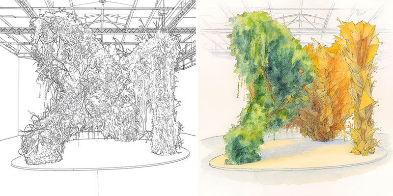 Sketches and an artistic impression as a small preview of what Acacia is going to create