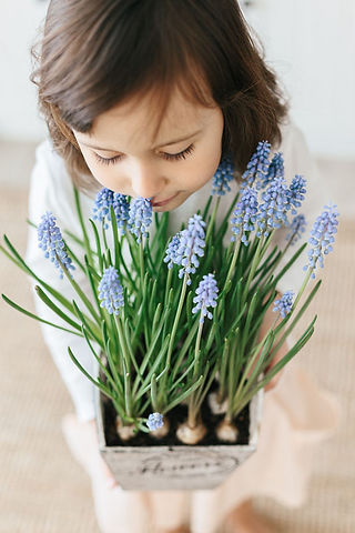 Child with Mini Muscari