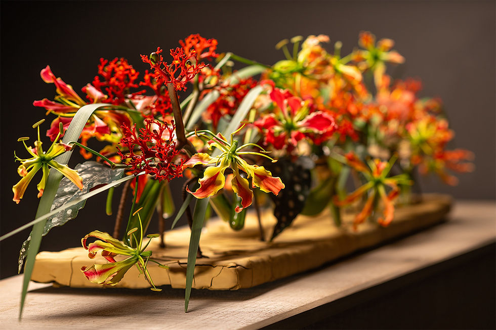 Design with Gloriosa and Jatropha by Chantal Post