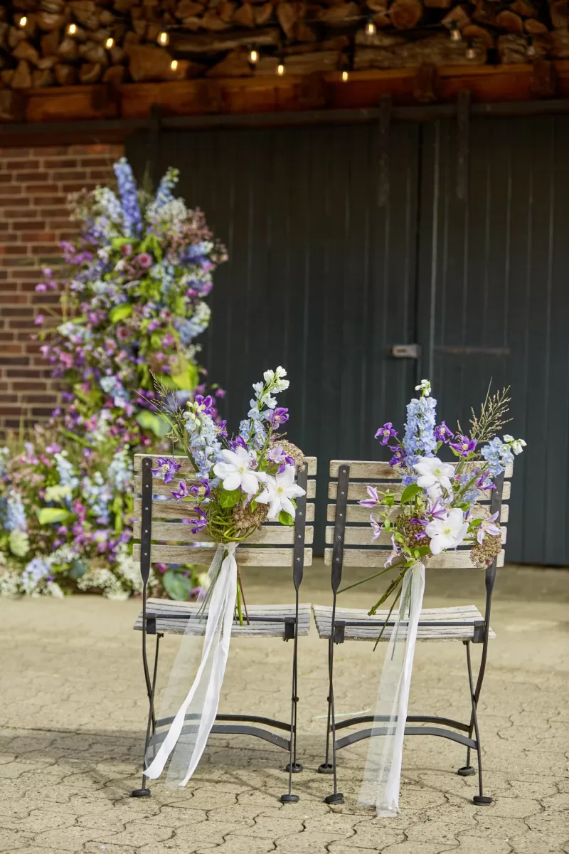 floral designs on chairs