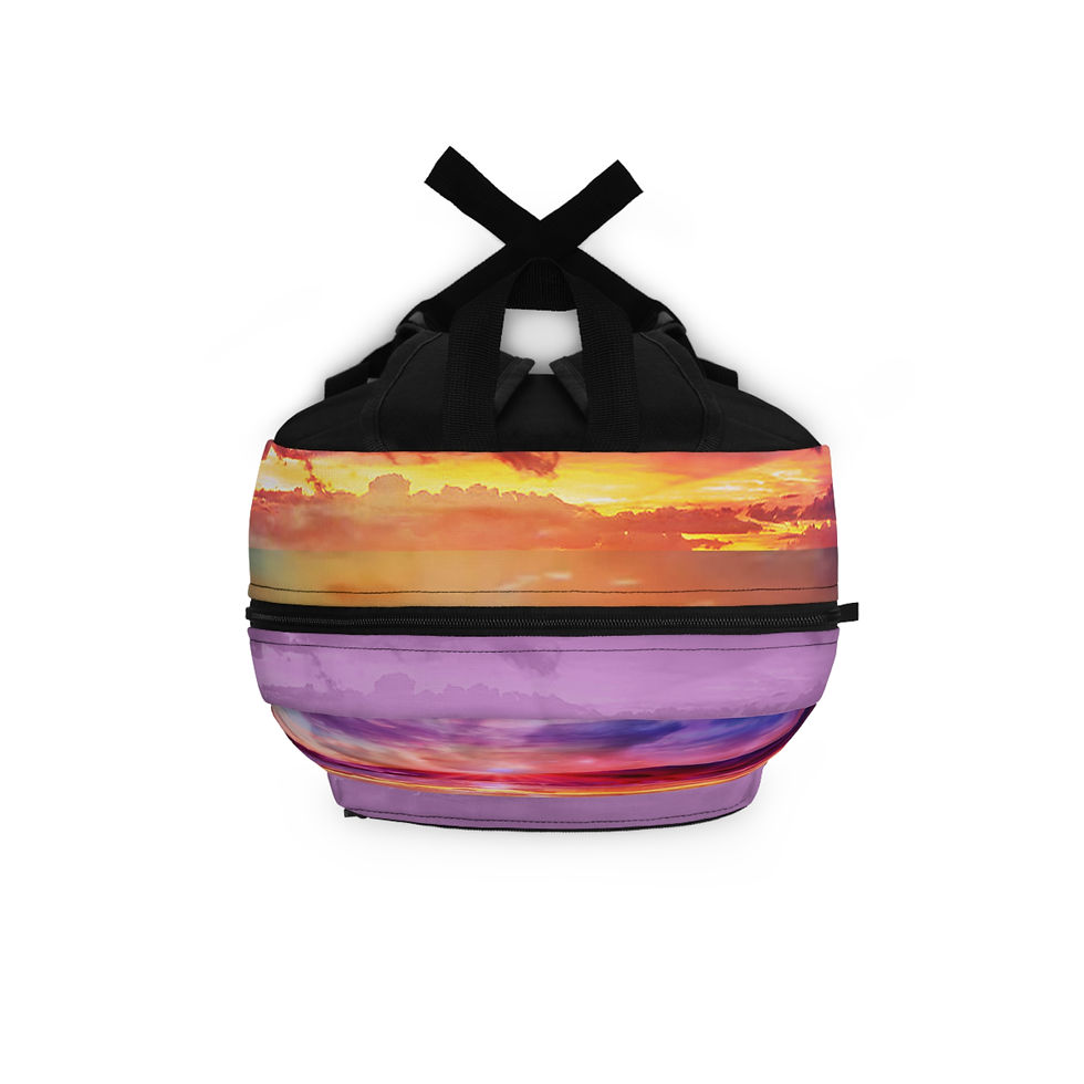 Thumbnail: Sunset Beach Path Backpack | Ocean Sunset Landscape, Stairway to Sea
