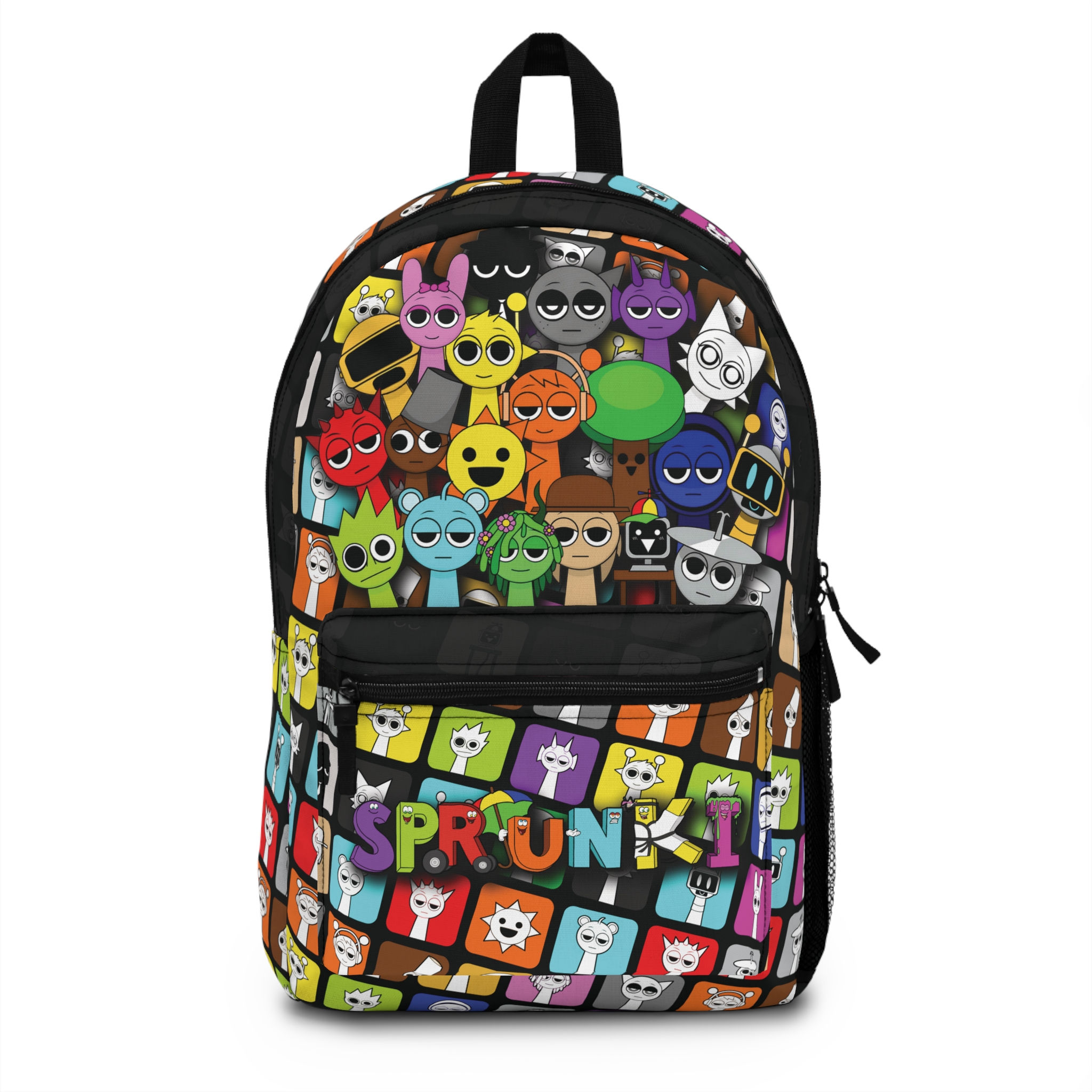 Sprunki Backpack (white characters version) - Gaming Laptop Bag, Gamer Gift