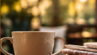 Coffee, newspaper and notebook representing a community conversation about young people.