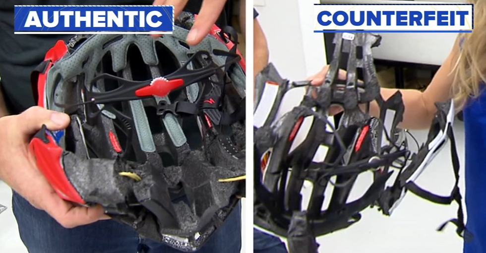 counterfeit helmet
