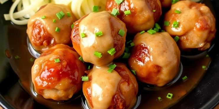 French Onion Meatballs