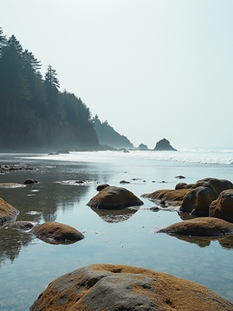 Wide angle view of the stunning Annaly Bay Tide Pools