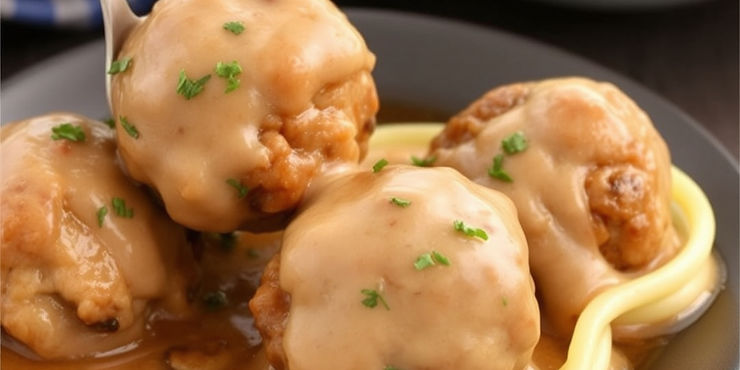 Mushroom Swiss Meatballs