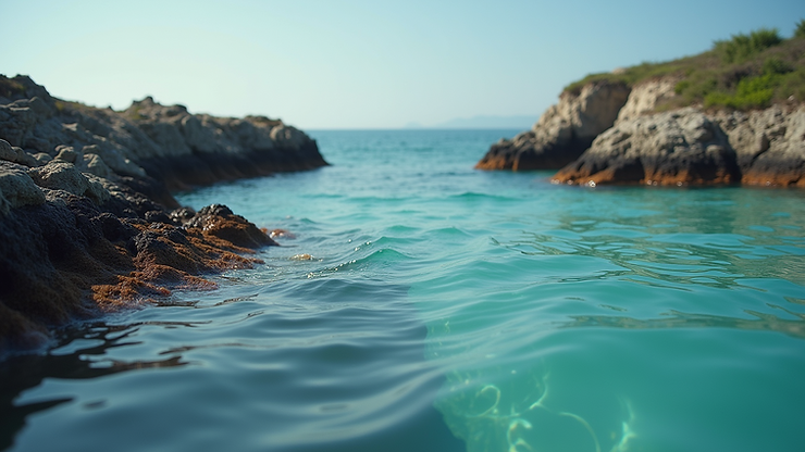 Eye-level view of flats-to-deep drop-offs