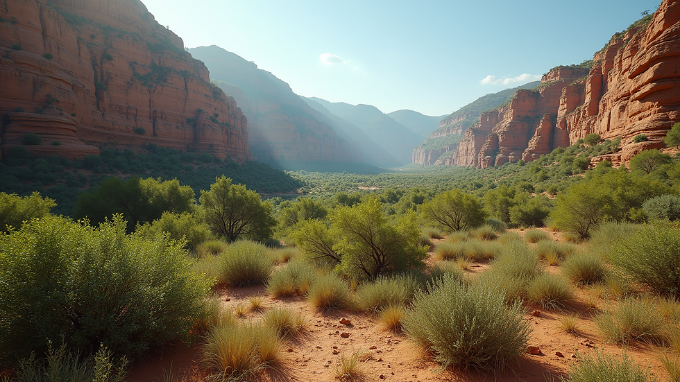 Wide angle view of Catarpe Valley