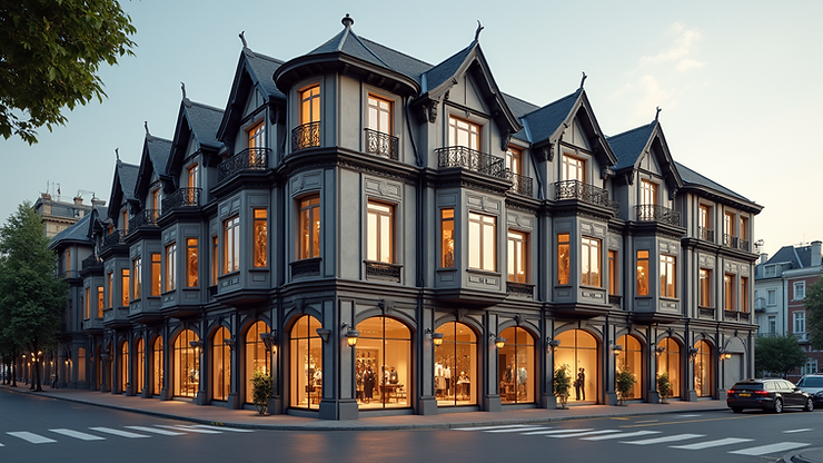 Eye-level view of the iconic Liberty London storefront