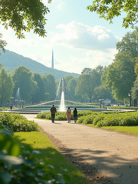Eye-level view of the scenic landscape at Nasu Highland Park